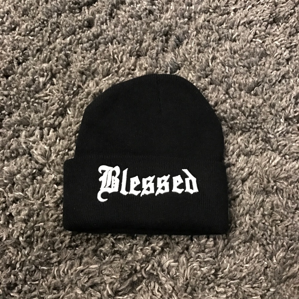New.. Black Blessed beanie♥️